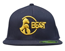 Load image into Gallery viewer, The Gorilla - Black Fitted Flexfit Cap (Various Logo Colors)