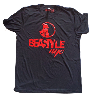 Black T-Shirt with Red Gorilla Graphic