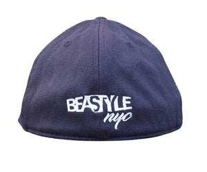 The Gorilla - Navy Blue Fitted Flexfit Cap with White Logo