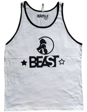 Load image into Gallery viewer, The Gorilla White Tank Top with Black Trim