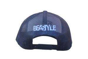 The Gorilla - Navy Blue and White Trucker Mesh