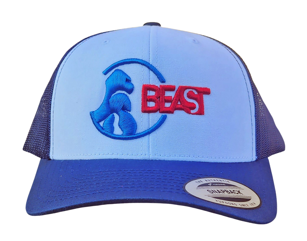 The Gorilla - Navy Blue and White Trucker Mesh