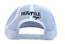 Load image into Gallery viewer, The Honey Badger - Gray and White Trucker Mesh