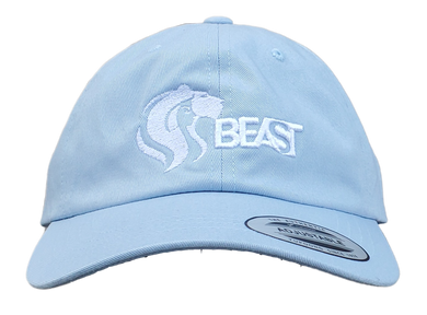 Sky Blue Lady's Cap with White Lady Lioness Graphic