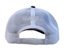 Load image into Gallery viewer, The Elephant - Navy Blue and White Trucker Mesh