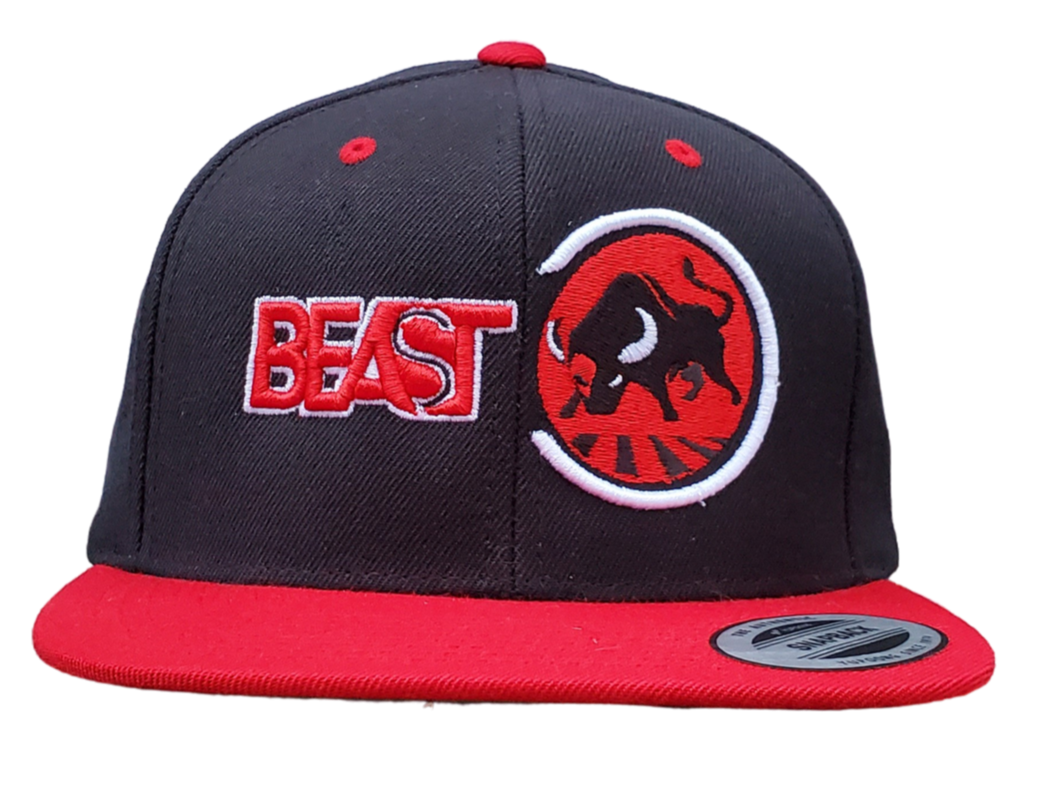 The Bull - Black and Red Snapback