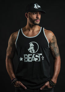 The Gorilla Black Tank Top with Gray Trim