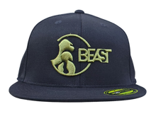 Load image into Gallery viewer, The Gorilla - Black Fitted Flexfit Cap (Various Logo Colors)