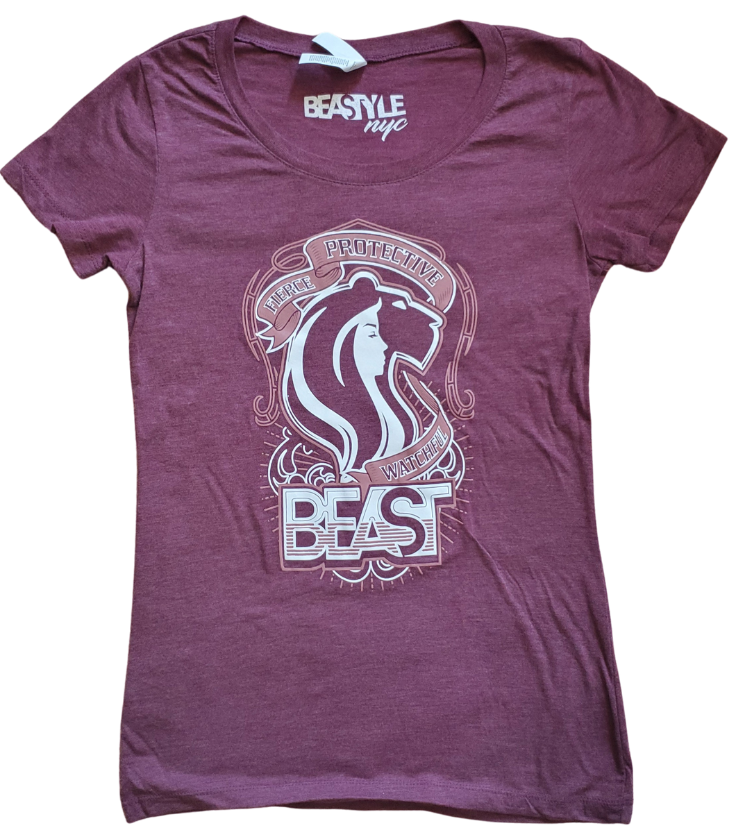 The Lady Lioness - Maroon Tee