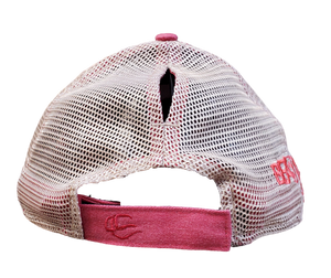 Trucker Mesh Pony Tail Cap with Lady Lioness Graphic