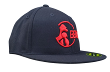 Load image into Gallery viewer, The Gorilla - Black Fitted Flexfit Cap (Various Logo Colors)