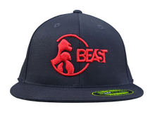 Load image into Gallery viewer, The Gorilla - Black Fitted Flexfit Cap (Various Logo Colors)
