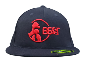 The Gorilla - Black Fitted Flexfit Cap (Various Logo Colors)