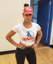 Load image into Gallery viewer, White Lady&#39;s Tee with Beastyle NYC Colored Graphic