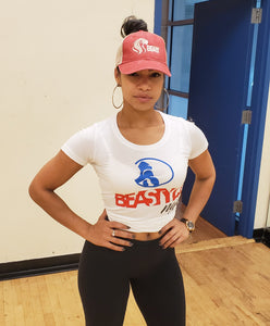 White Lady's Tee with Beastyle NYC Colored Graphic