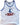 Gorilla Beast White Tank Top with Blue Trim
