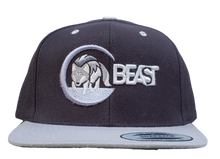 Load image into Gallery viewer, The Wolf - Black and Gray Snapback