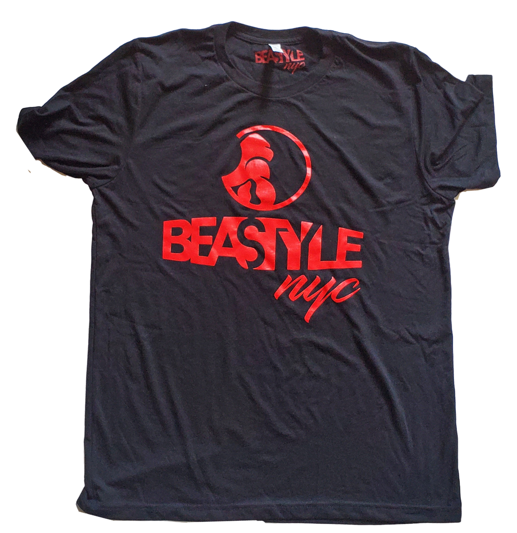 Black T-Shirt with Red Gorilla Graphic