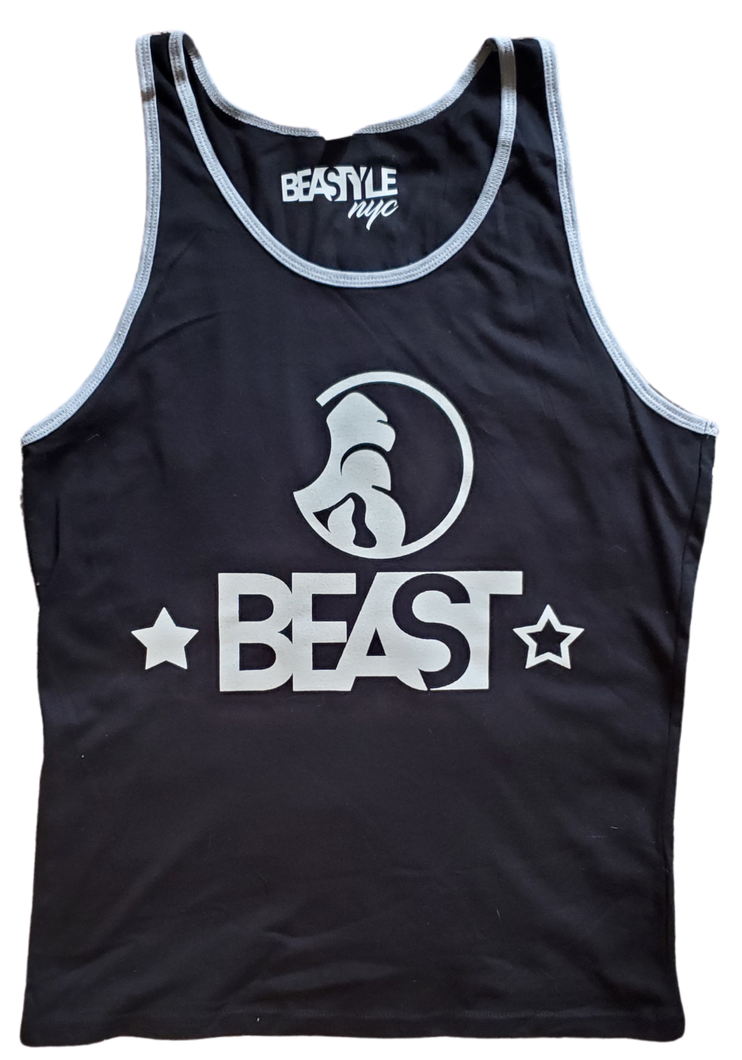 The Gorilla Black Tank Top with Gray Trim