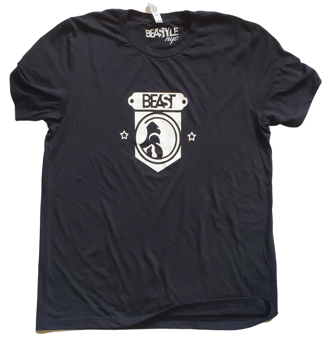 Black T-Shirt with White Gorilla Shield