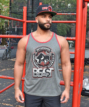 Load image into Gallery viewer, The Bull Gray Tank Top with Red Trim