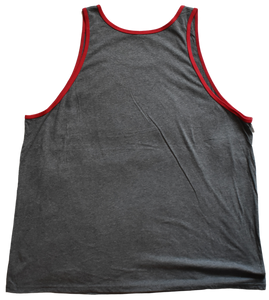 The Bull Gray Tank Top with Red Trim