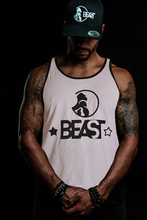 Load image into Gallery viewer, The Gorilla White Tank Top with Black Trim