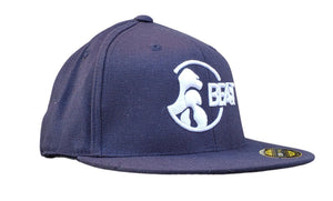 The Gorilla - Navy Blue Fitted Flexfit Cap with White Logo