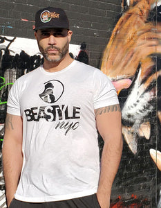 White Tee with Black Gorilla Graphic